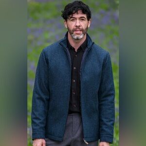 Emerald Isle Donegal Wool Tweed Walking Jacket Size Large Handmade